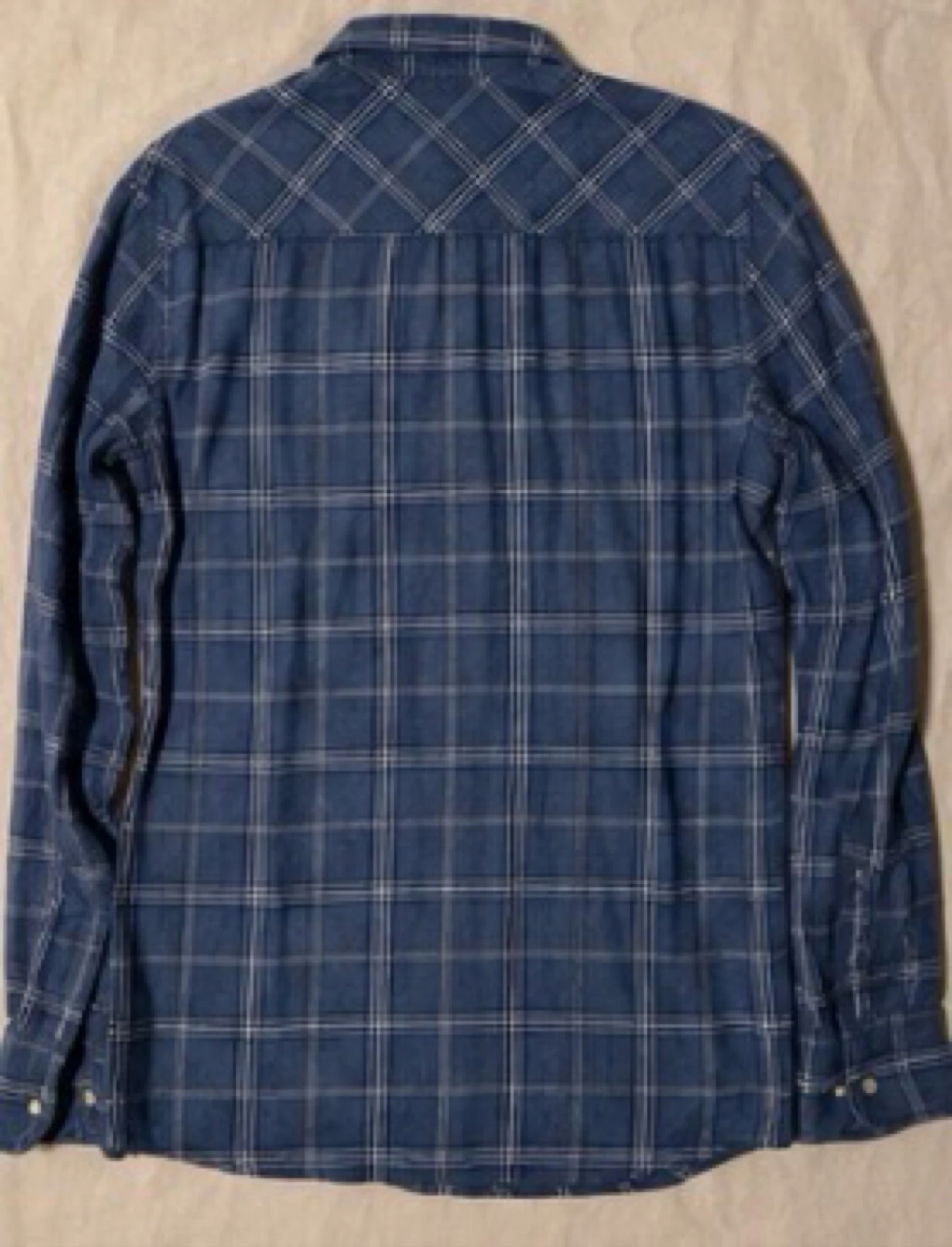 Chemise homme Livergy bleue à carreaux manches longues – Taille L (41/42) – photo 3